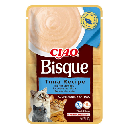Inaba Cat Ciao Bisque 12x40g Uzupełniająca Karma Dla Kota Zupa Krem z Tuńczykiem