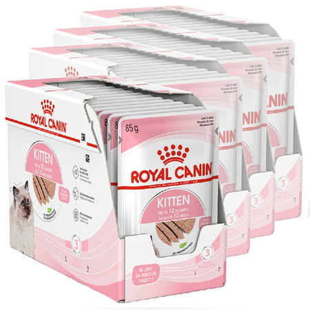 Royal Canin Kitten 48x85g Pełnoporcjowa Mokra Karma Dla Kociąt Do 12 Miesiąca Życia Pasztet