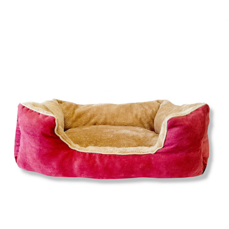 Legowisko Prostokątne Dla Psa i Kota Czerwone 60x55x20cm