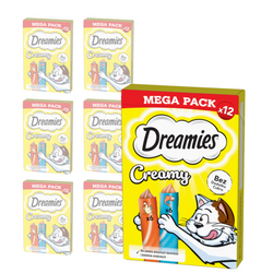 Dreamies Creamy 7x120g Kremowy Przysmak Dla Kota Z Kurczakiem I Z Łososiem