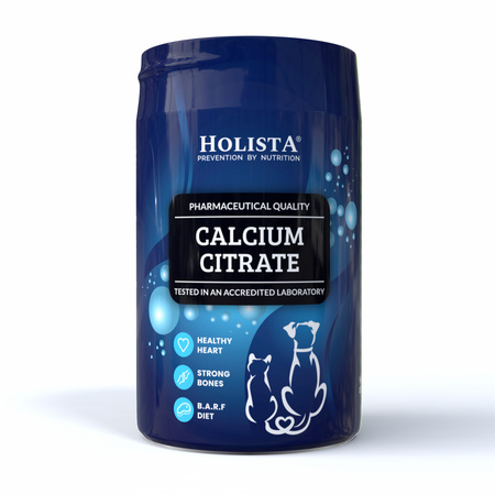 Holista Calcium Citrate 200g Cytrynian Wapnia Dla Psów i Kotów Wsparcie Kości i Diety BARF