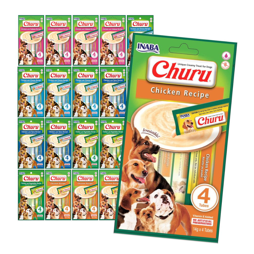 Inaba Dog Churu 4p Przysmak Pasta Dla Psa Mix Smaków