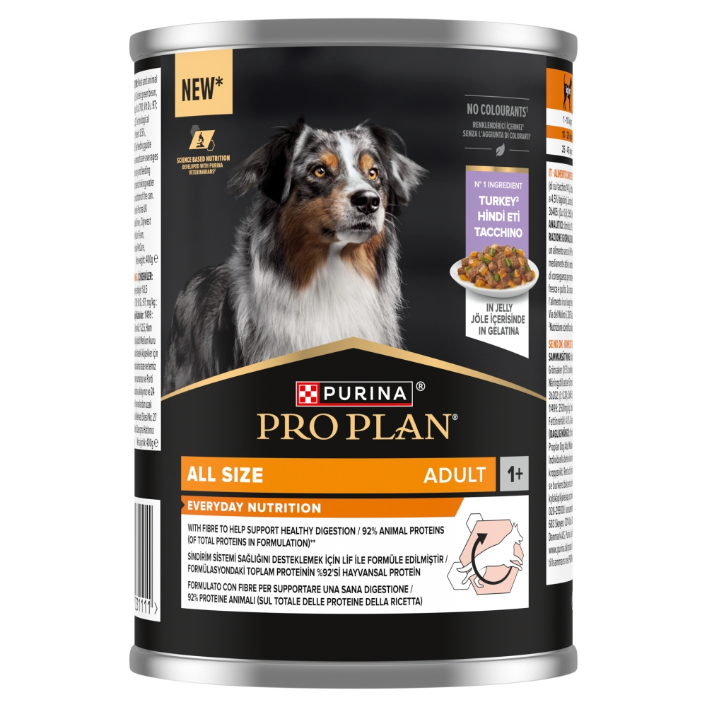 Purina Pro Plan Everyday Nutrition All Size Adult z indykiem w galaretce