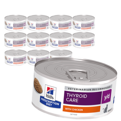 Hill's Prescription Diet y/d Thyroid Care 12x156g Dietetyczna Mokra Karma Dla Kota Wsparcie Zdrowia Tarczycy