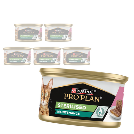 Purina Pro Plan Adult Maintenance Sterilised 6x85g Mokra Karma Dla Kota Wilgotny Pasztet z Łososiem i Tuńczykiem