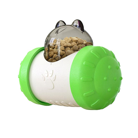 Zabawka Dla Psa Kota Z Dozownikiem Karmy Interaktywna Zielona
