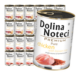 Dolina Noteci Premium Pure 24x400g Bogata w Kurczaka z Ryżem i Gęś z Jabłkiem Mokra Karma Dla Psa
