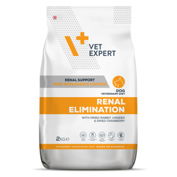 Vet Expert Renal Elimination 2kg Sucha Karma Weterynaryjna Dla Psów z Niewydolnością Nerek Królik z Kaczką