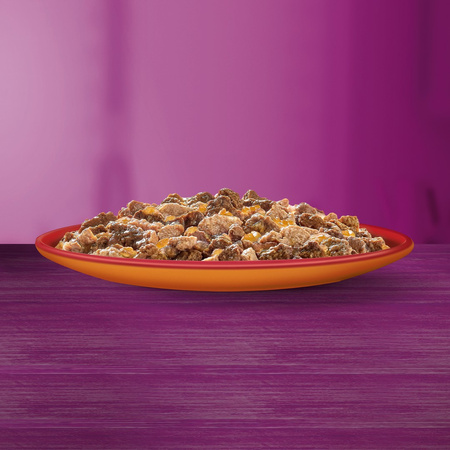 Whiskas Adult 85g Mokra Karma Dla Dorosłych Kotów Kawałki Z Wołowiną I Drobiem W Galaretce