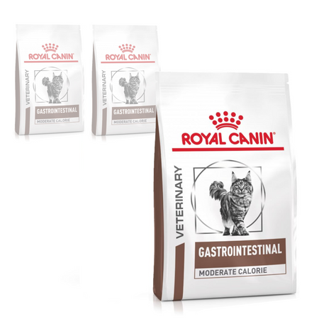 Royal Canin Veterinary Gastrointestinal Moderate Calorie 3x400g Sucha Karma Dla Kotów z Zaburzeniami Trawienia i Nadwagą