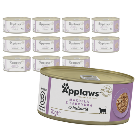 Applaws Cat Mokra Karma Dla Kota 12x70g Makrela Z Sardynką W Bulionie