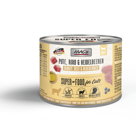 MAC's Cat Mokra Karma Dla Kota Indyk Wołowina Borówki 24x200g