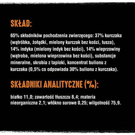 CRAVE Pasztet z Indykiem i Kurczakiem 24x85g Saszetka - mokra karma bezzbożowa dla kotów
