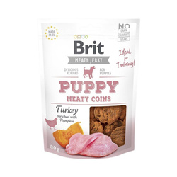 Brit Jerky Snack Turkey Meaty Coins for Puppies 80g Przysmak Dla Szczeniąt z Indykiem