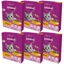 Whiskas Adult 6x300g Sucha Karma Pełnoporcjowa Dla Dorosłych Kotów Z Kurczakiem