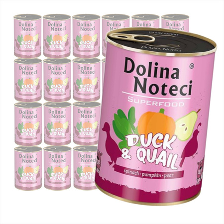 Dolina Noteci Superfood Mokra Karma Dla Psa Kaczka Z Przepiórką 24x400g