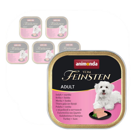 Animonda Vom Feinsten  Mokra Karma Dla Psa 6x150g Z Indykiem I Szynką
