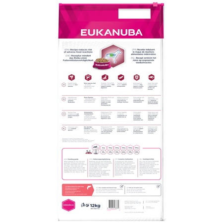 EUKANUBA Adult z Łososiem 12kg Monoproteinowa Sucha Karma Dla Dorosłych Psów Wszystkich Ras