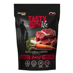 Biofeed Tasty Dogs Life z Wołowiną w Galaretce 500g Bezzbożowa Mokra Karma Dla Psa