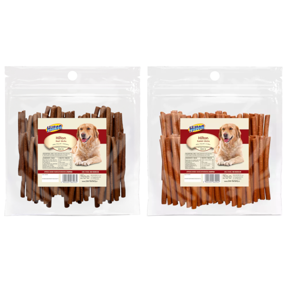 Hilton Sticks Przysmak Dla Psa Miękkie Patyczki Z Wołowiną I Królikiem