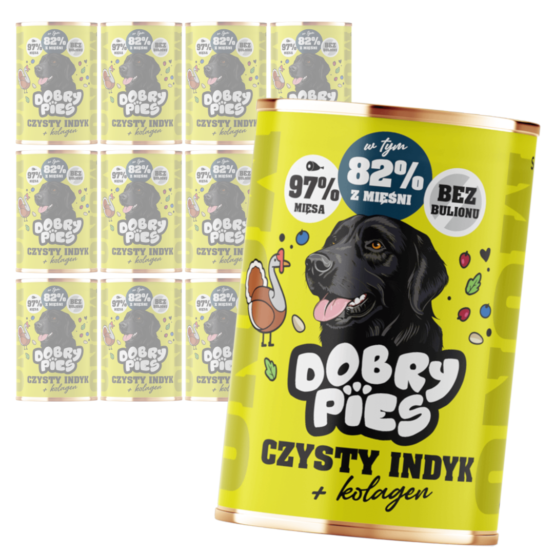 Dobry Pies Mono Indyk Monoproteinowa Mokra Karma Dla Dorosłych Psów Z Indykiem I Kolagenem