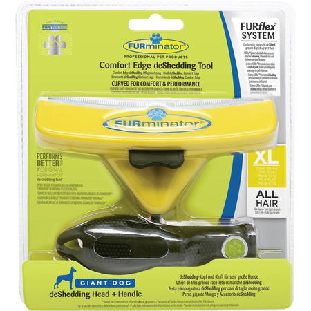 FURflex Zestaw Szczotka Zgrzebło do wyczesywania podszerstka dla psów XL