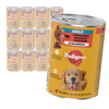 Pedigree Adult Puszka 12x400g - Mokra Karma Dla Psów Z Wołowiną  i Wątróbką W Galaretce