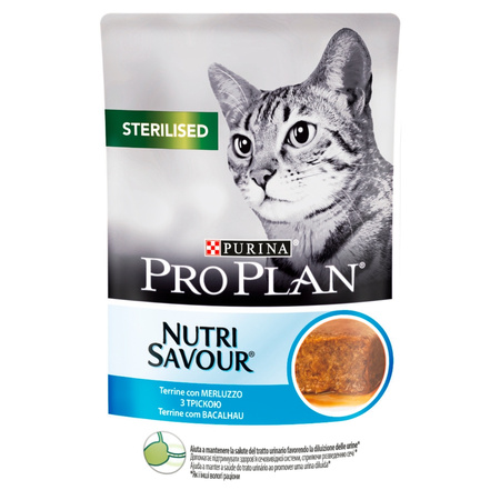 Purina Pro Plan Nutrisavour Sterilised 12x85g Mokra Karma Dla Kota Pasztet z Dorszem