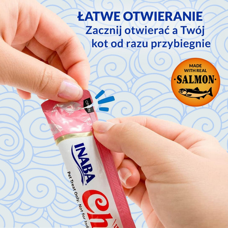 Inaba Cat Churu Salmon With Tuna 40x14g Kremowy Przysmak Dla Kota Pasta z Łososiem i Tuńczykiem