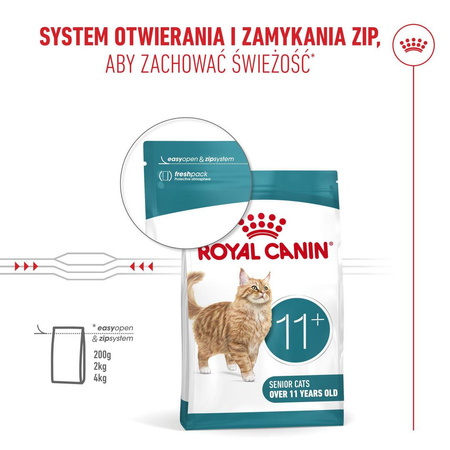 Royal Canin Ageing 11+ Karma Sucha 4kg Dla Kotów Dojrzałych Po 11 Roku Życia