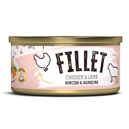 Mr. Bandit Fillet&Jelly Mix 3x80g Przysmak dla Kota Kurczak z Wołowiną Tuńczyk z Łososiem Kurczak z Jagnięciną