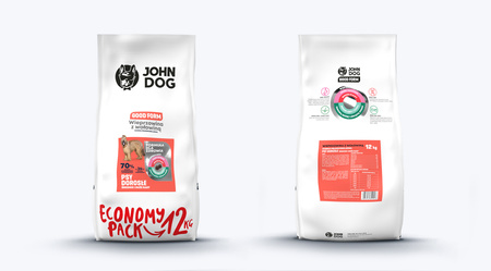 John Dog GOOD FORM ADULT Wieprzowina z Wołowiną 12kg Średnie i Duże Rasy - sucha karma dla psów