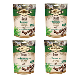 Carnilove Semi Moist Snack Duck Enriched with Rosemary 4x200g Przysmak Dla Psa Kaczka Z Rozmarynem