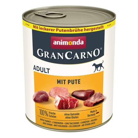 Animonda GranCarno Adult 6x800g Mokra Karma Dla Psa Mix Smaków Wołowina Jagnięcina Kaczka Indyk Wieprzowina Kurczak