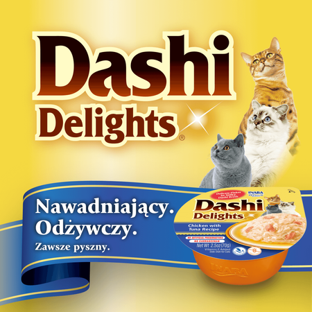 Inaba Cat Dashi Delights 24x70g Uzupełniająca Karma Dla Kota w Bulionie Mix Smaków