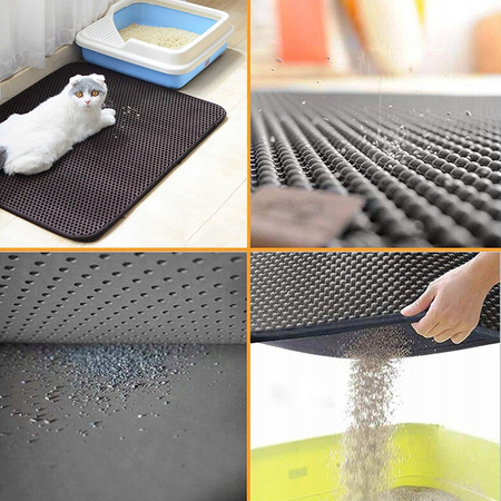 Wycieraczka Pod Kuwetę Zatrzymuje 90% Żwirku 30*30 RÓŻOWA