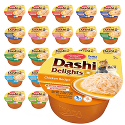 Inaba Cat Dashi Delights 24x70g Uzupełniająca Karma Dla Kota w Bulionie Mix Smaków