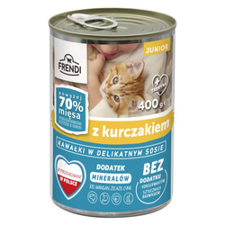 Frendi Junior Mokra Karma Dla Kociąt 400g Kawałki W Sosie  Z Kurczakiem