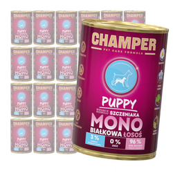 Champer Puppy Monobiałkowa 24x400g Mokra Karma Dla Szczeniąt Z Łososiem Wsparcie Rozwoju