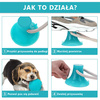 Zabawka gryzak dla psa CHEWY BALL, piłka na przyssawce kolor TURKUSOWY