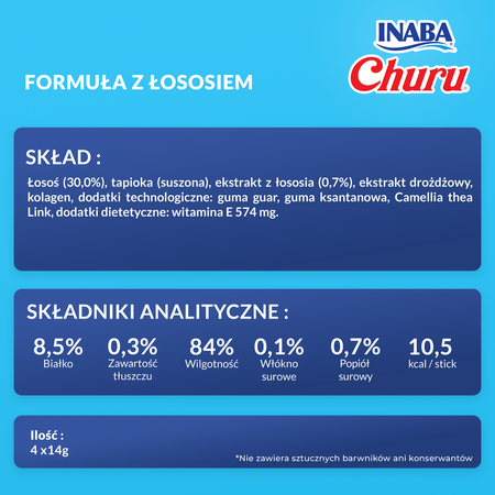 Inaba Dog Churu Przysmak Pasta Dla Psa 4x14g z Łososiem