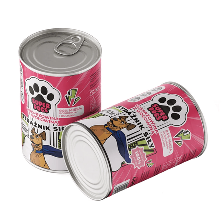 Uniszki Superdogs Strażnik Siły 6x400g Mokra Karma Dla Psa Wieprzowina Z Wołowiną