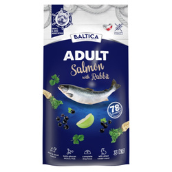 Baltica Excellent Adult Łosoś Z Królikiem XS/S 3kg Bezzbożowa Sucha Karma Dla Psów Miniaturowych I Małych Ras