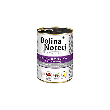 Dolina Noteci Premium Mokra Karma Dla Psa Królik z Żurawiną 6x400g