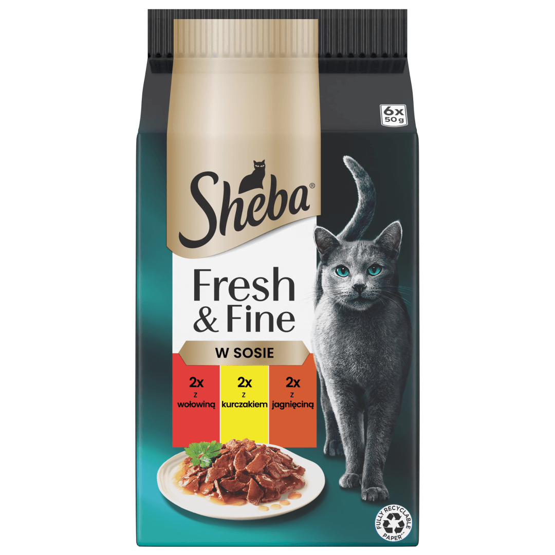 Sheba mokra karma dla kota z wołowiną 6x50g