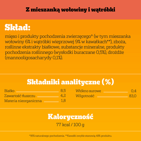 Pedigree Adult Mokra Karma Dla Psa Kawałki Bogate W Mieszankę Wołowiny I Wątróbki W Galaretce 12x100g