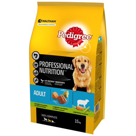 Chappi z Wołowiną 13.5kg + Pedigree Professional Nutrition Z Jagnięciną 15kg Sucha Karma dla Psów
