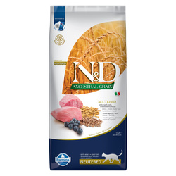 Farmina N&D Cat Ancestral Grain Lamb Neutered 10kg Sucha Karma Dla Kotów Kastrowanych Jagnięcina z Borówką