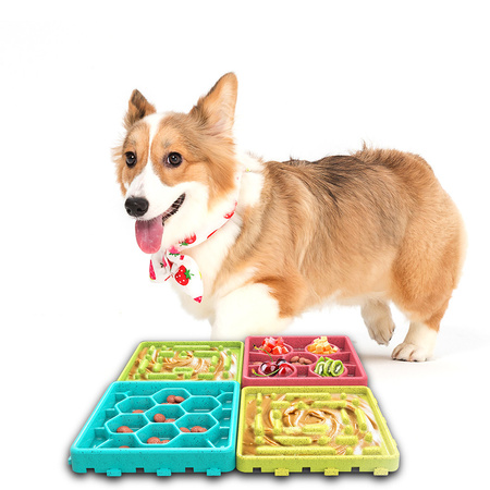 Tacka Do Wylizywania Dla Psa Na Smakołyki Dozownik Spowalniający 4-częściowy Zielony