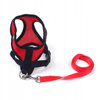Lekkie Oddychające Szelki + Smycz Dla Psa Psów M klatka 36-44 cm CZERWONE